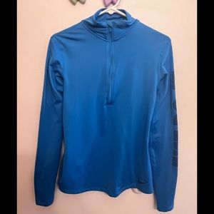 Nike Womens Size M Dri Fit Long Sleeve Zipper Shirt